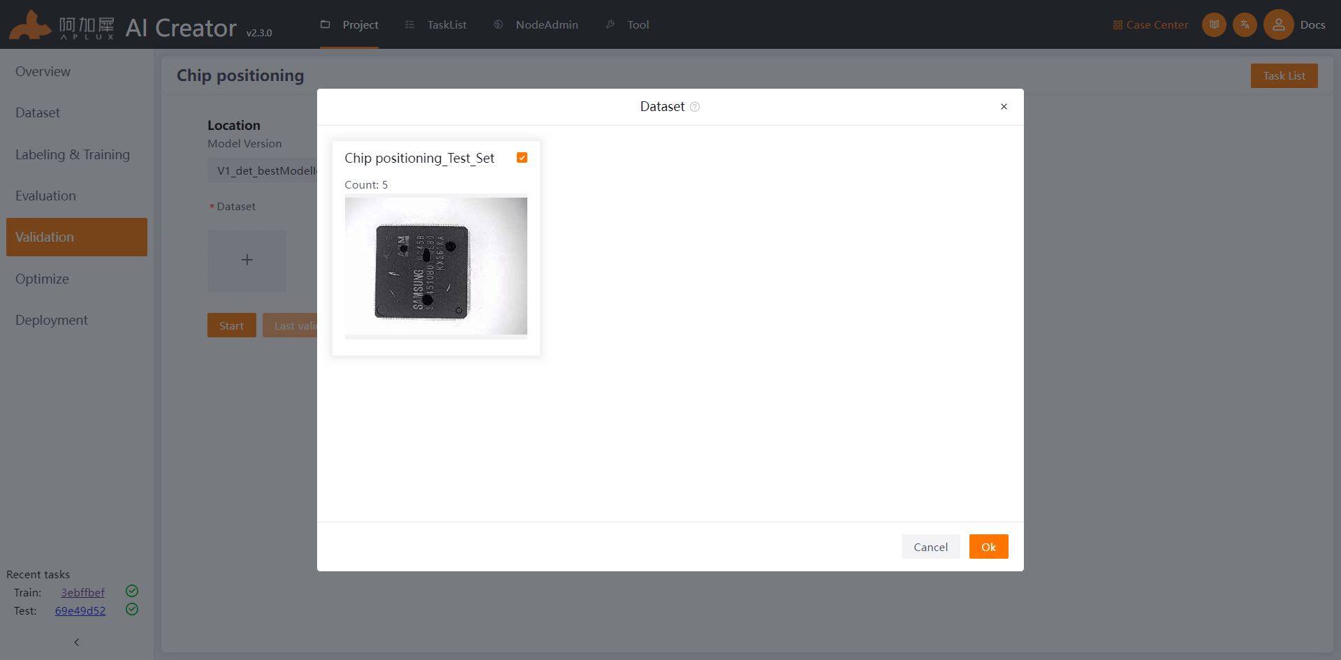 Model Validation - Select Validation Data